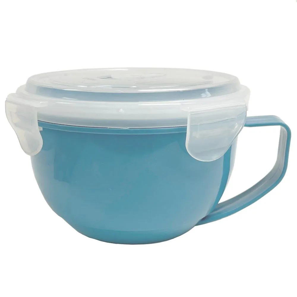 1 Microwave Bowl Vent Lid 30oz Plastic Soup Mug Containers Food Storage Freezer