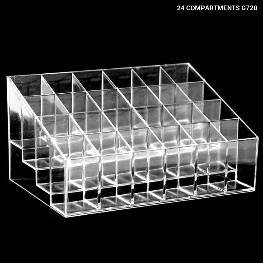24 Grid Acrylic Cosmetics Lipstick Nail Polish Storage Box