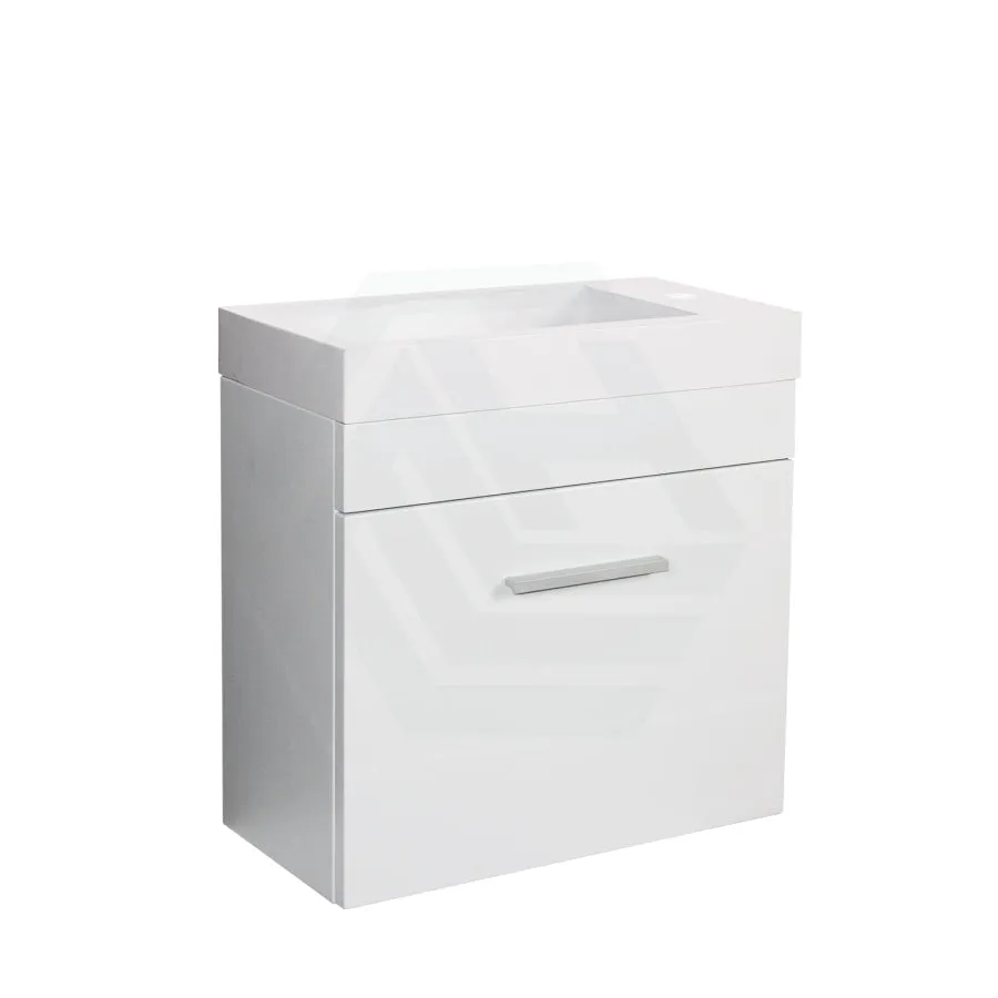 500x250x520mm Wall Hung Bathroom Floating Vanity with Ceramic Top MATT WHITE One Tap Hole