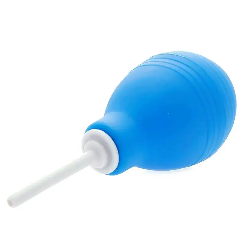 7.9 Inch Blue Clean Stream Enema Bulb with Nozzle
