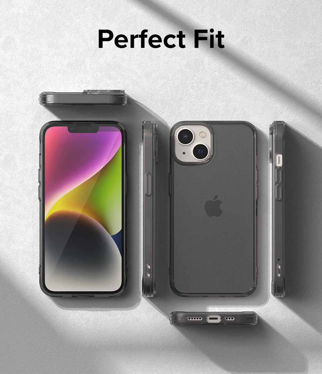 Apple iPhone 14 Back Cover Case | Fusion Matte - Smoke black
