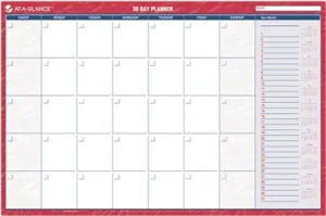 At-A-Glance Reversible/Erasable Undated Monthly/Dated Yearly Wall Calendar 36 X 24