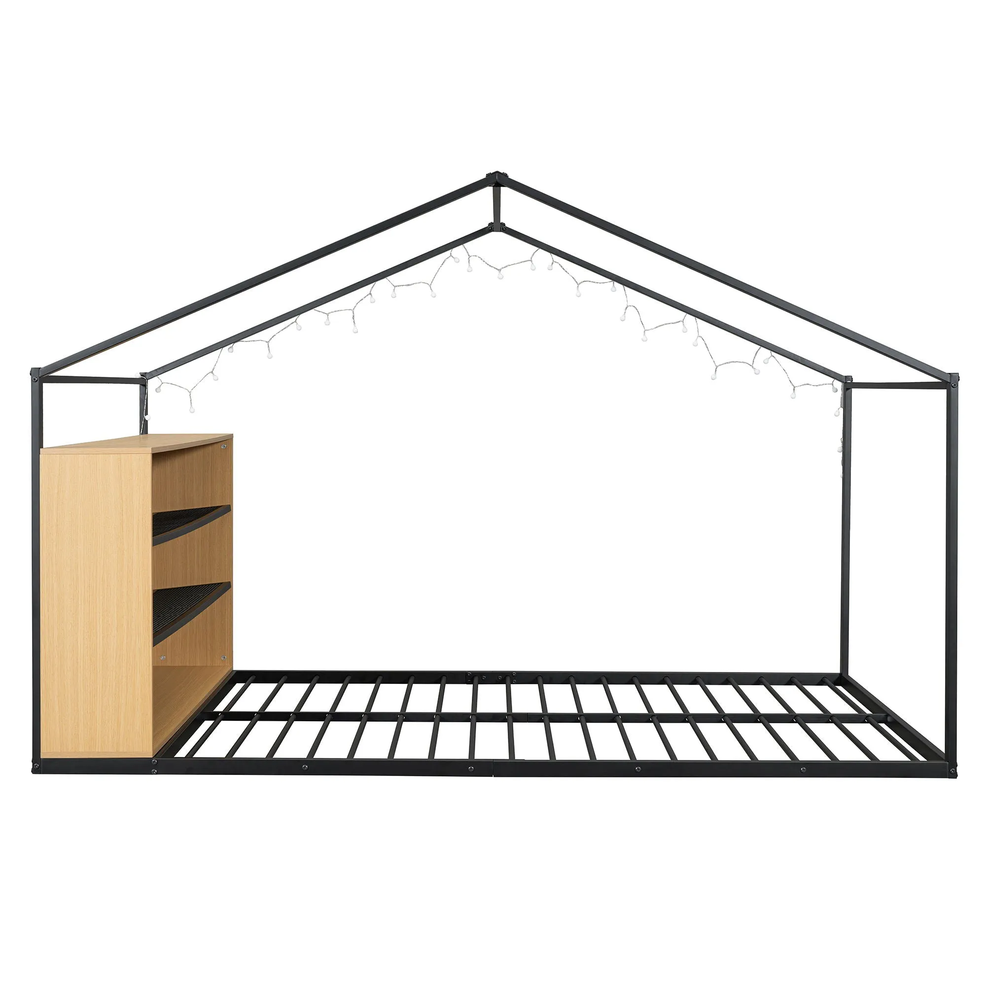 Bed House Frame With Shelves And Lights by Couch.com