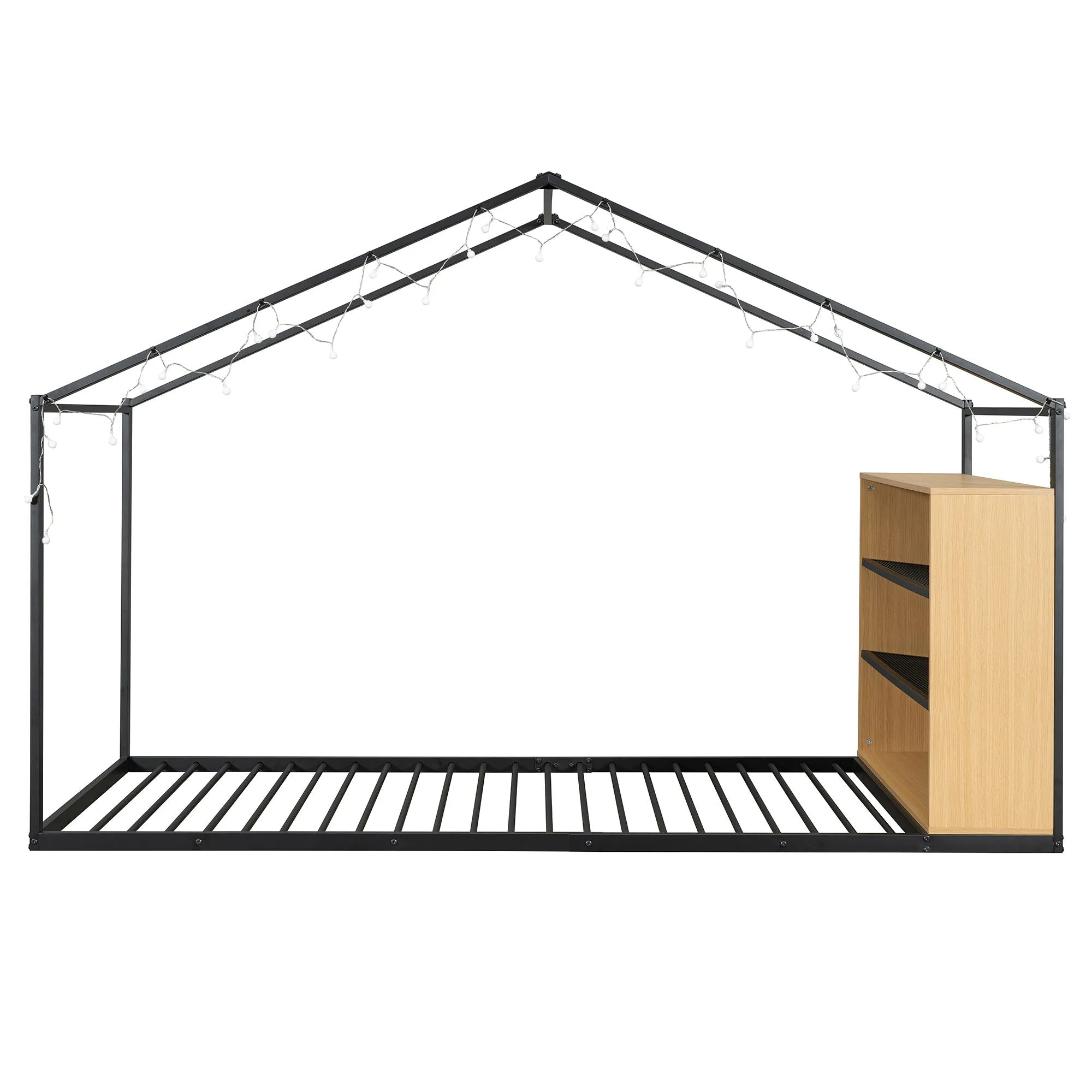 Bed House Frame With Shelves And Lights by Couch.com