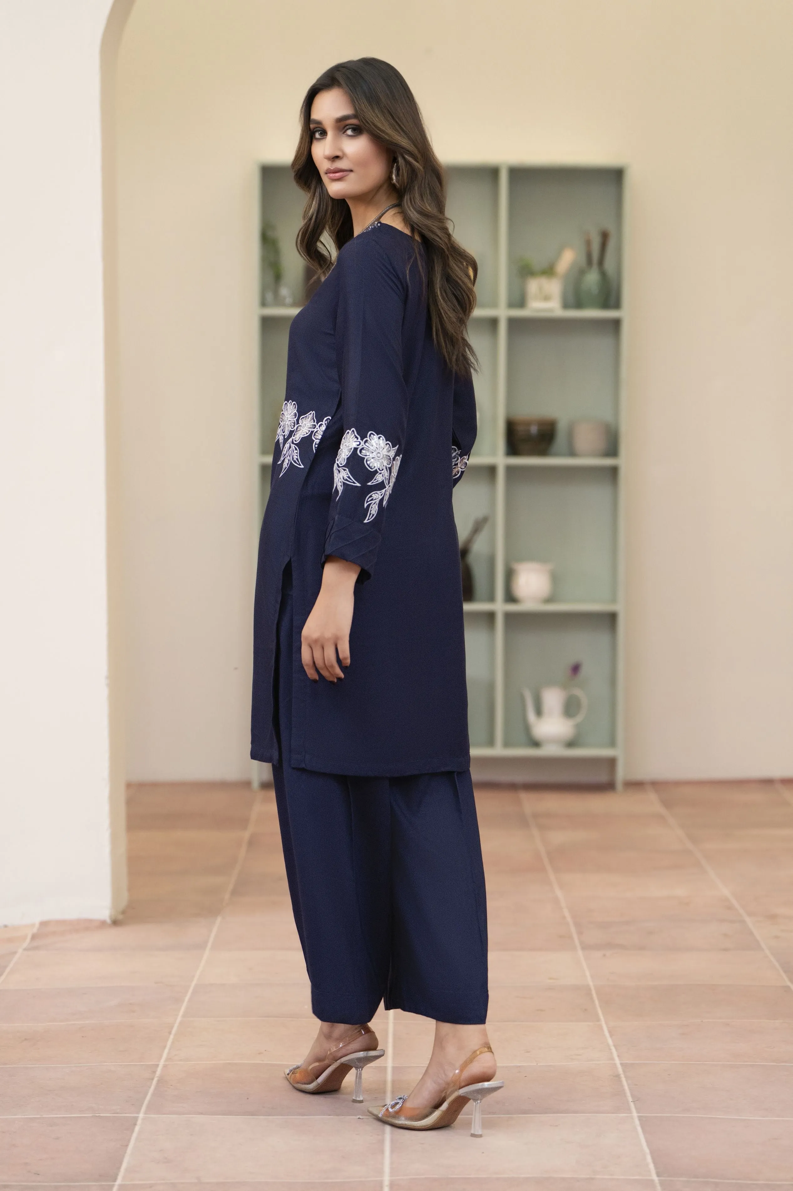 Bloomline Ready to Wear Embroidered Casual Dress by Zaiwa ZBRW6