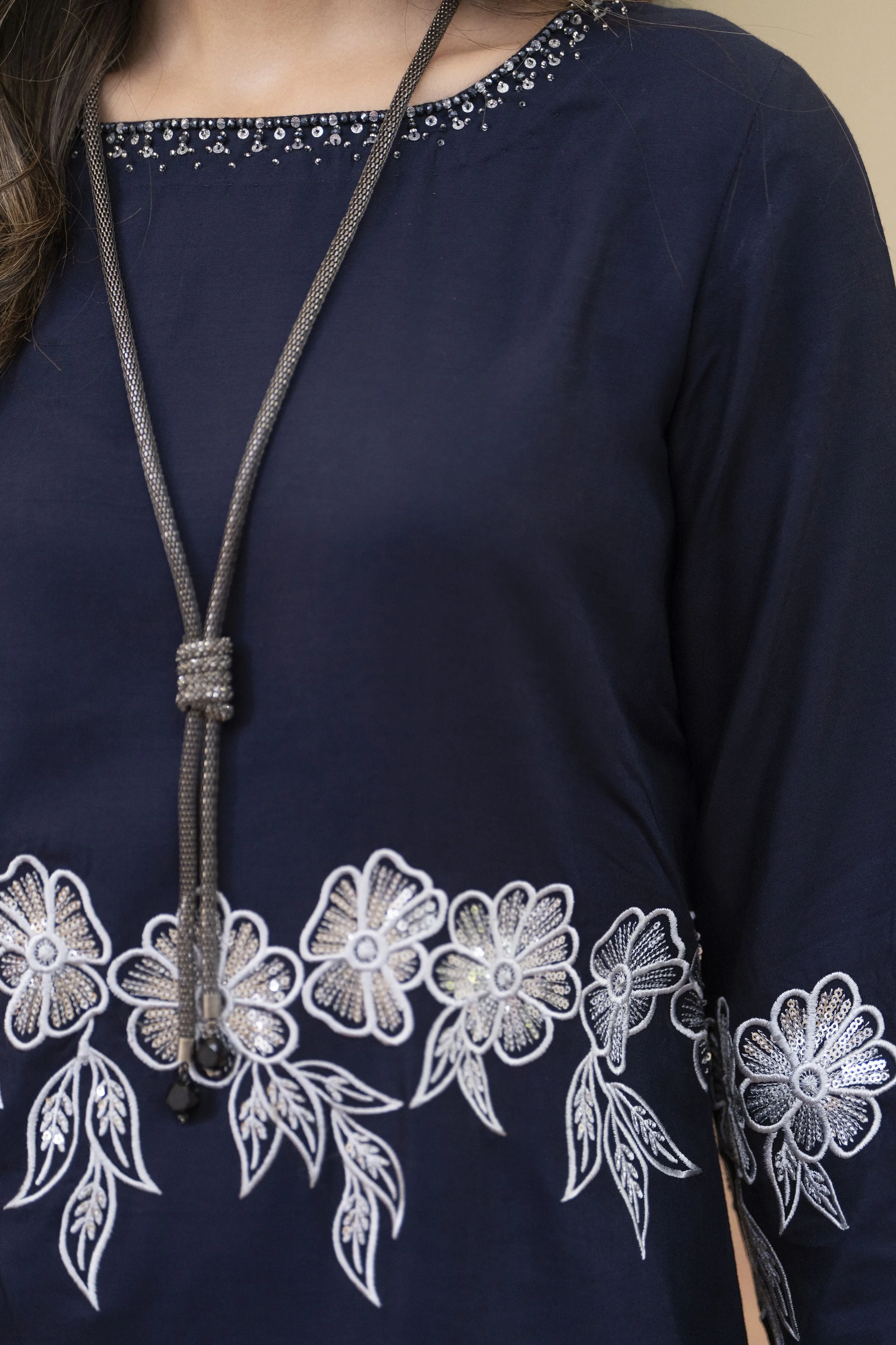 Bloomline Ready to Wear Embroidered Casual Dress by Zaiwa ZBRW6