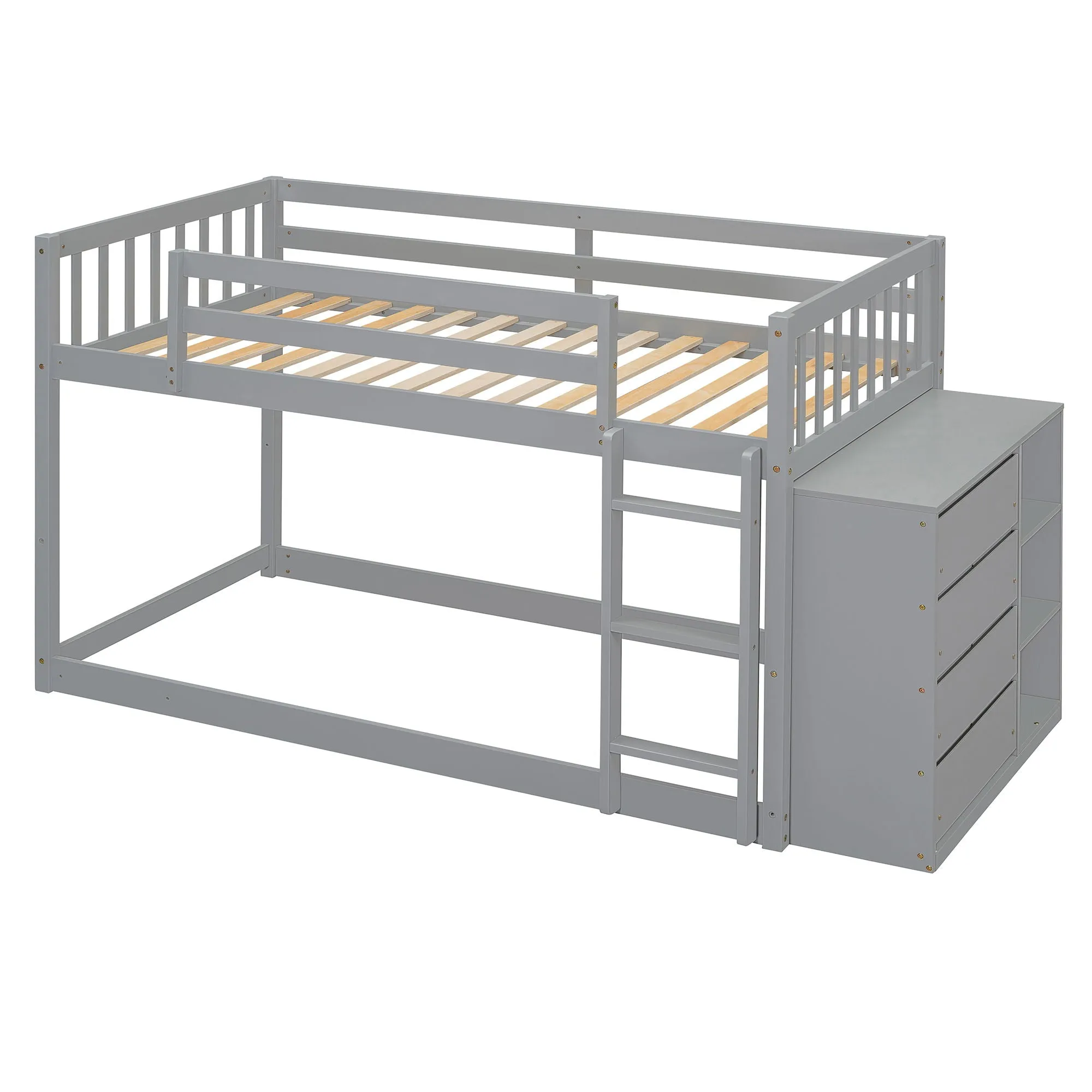 Bunk Bed With 4 Drawers And 3 Shelves by Couch.com