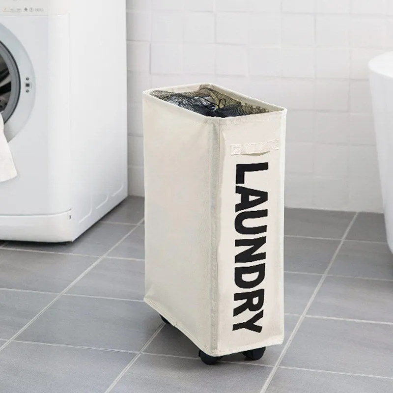 Clothes Fabric Folding Basket Dirty Bathroom Folding Basket