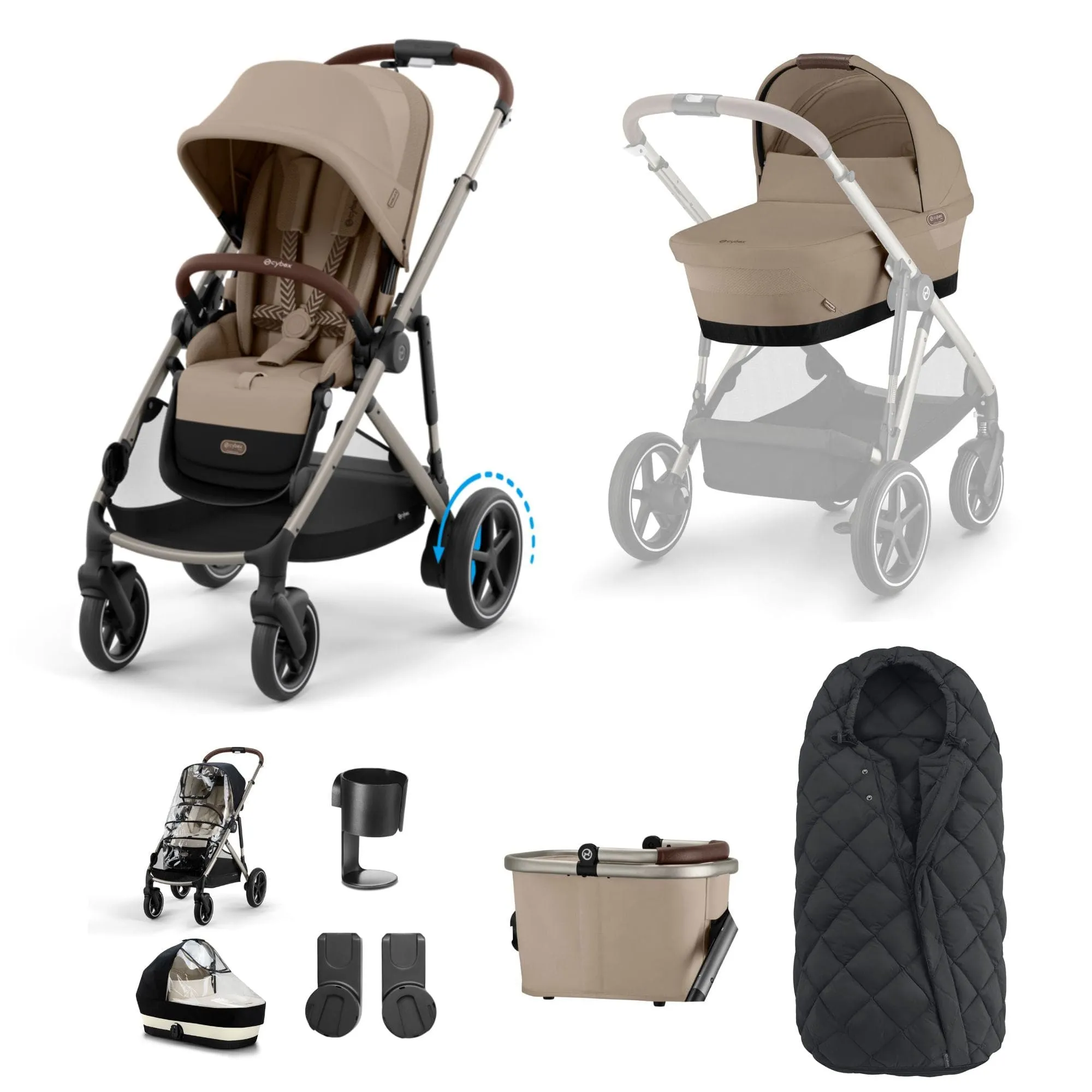 Cybex eGazelle S Essential Bundle in Almond Beige