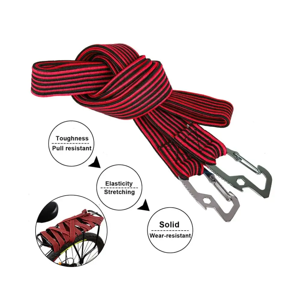 Elastic Luggage Tied Rope with Carbon Steel Hook