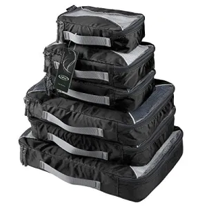G4Free Packing Cubes 6pcs Set Travel Accessories Organizers Versatile Travel Packing Bags(Black)