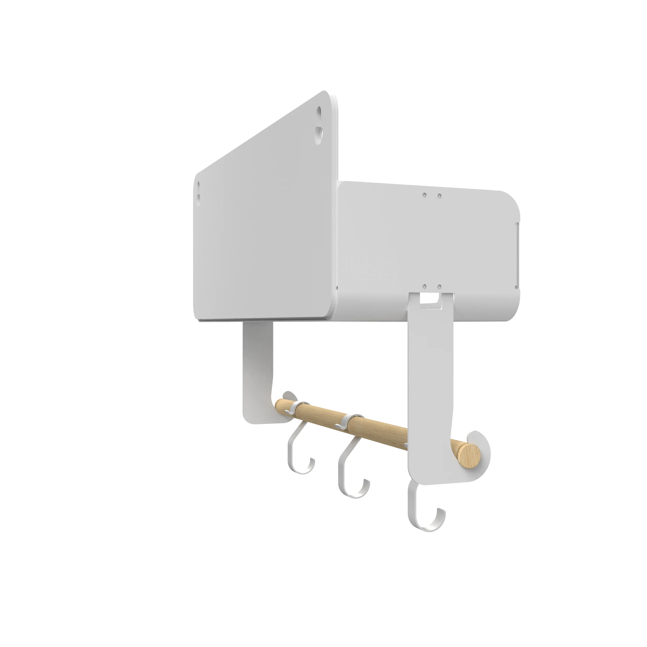 Hanging | Magnetic Rack System-Shelf With Brackets, White