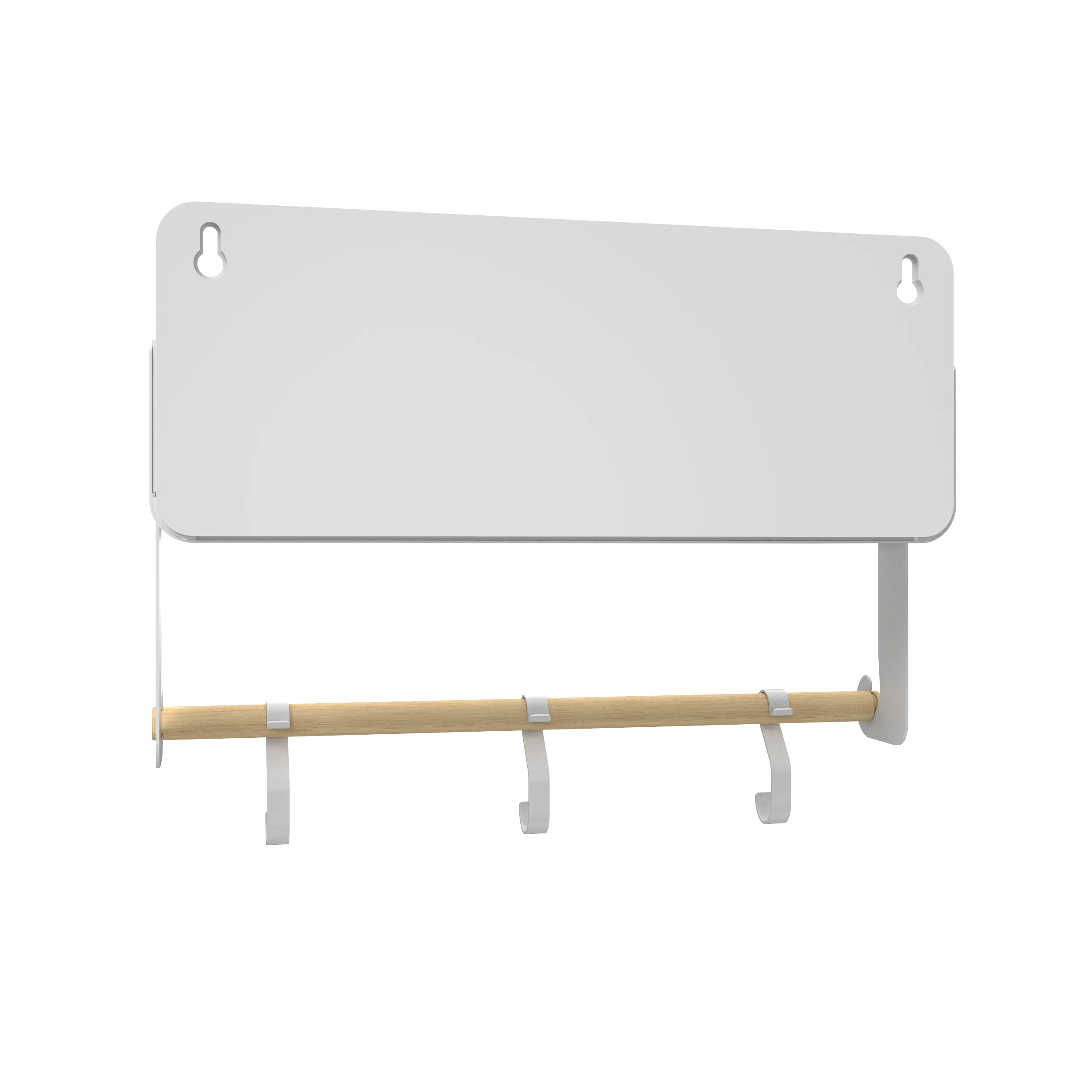 Hanging | Magnetic Rack System-Shelf With Brackets, White