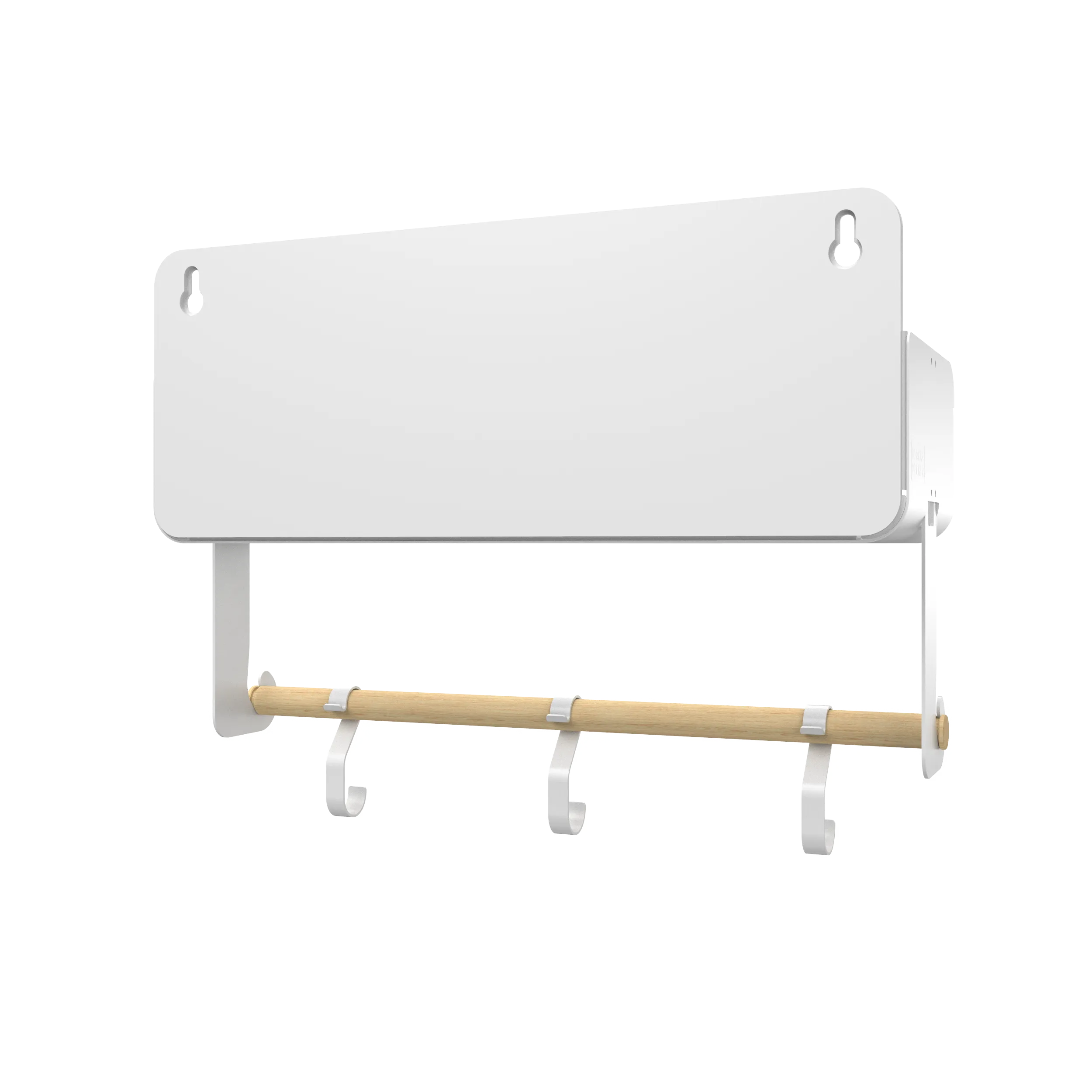 Hanging | Magnetic Rack System-Shelf With Brackets, White