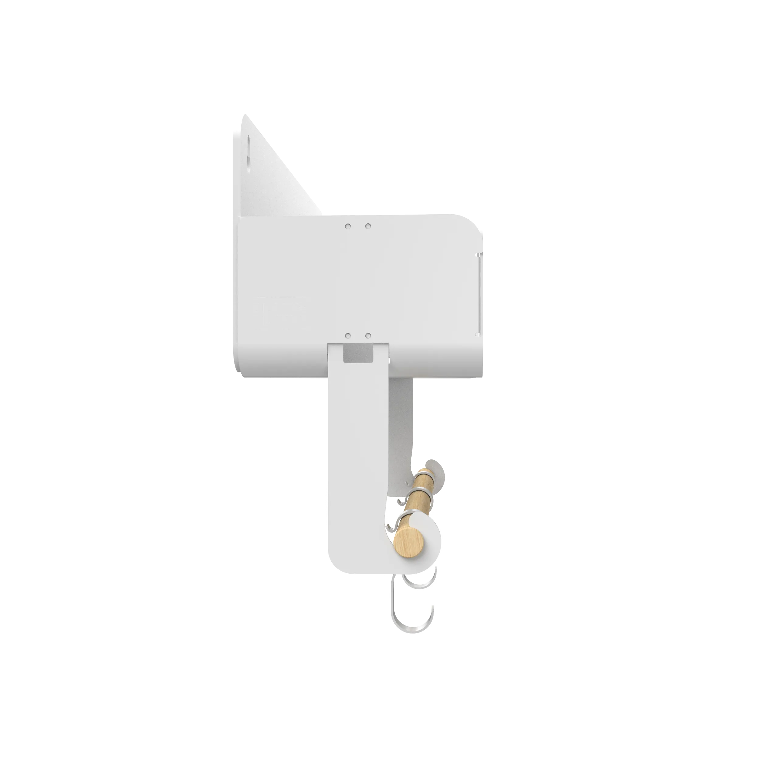 Hanging | Magnetic Rack System-Shelf With Brackets, White