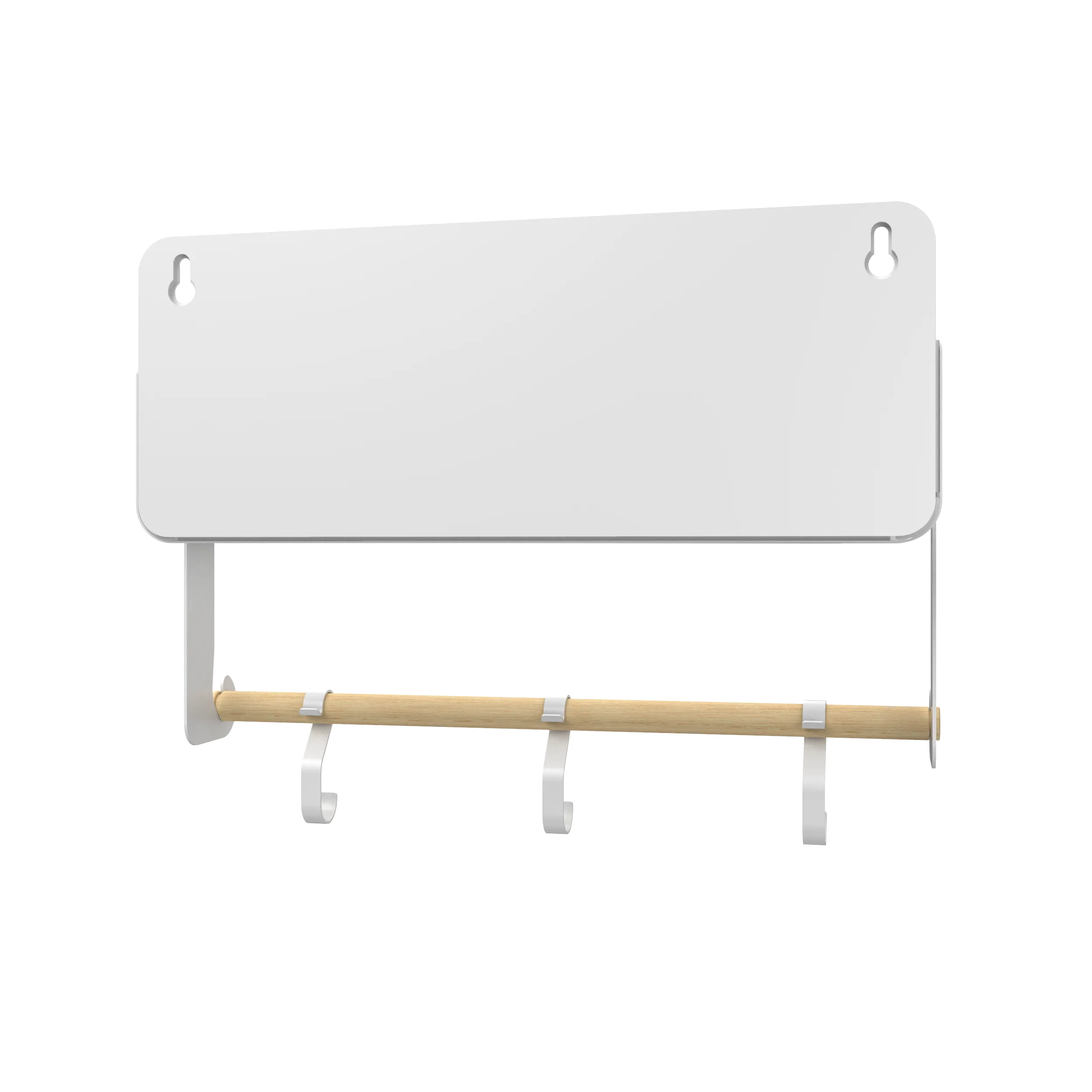 Hanging | Magnetic Rack System-Shelf With Brackets, White