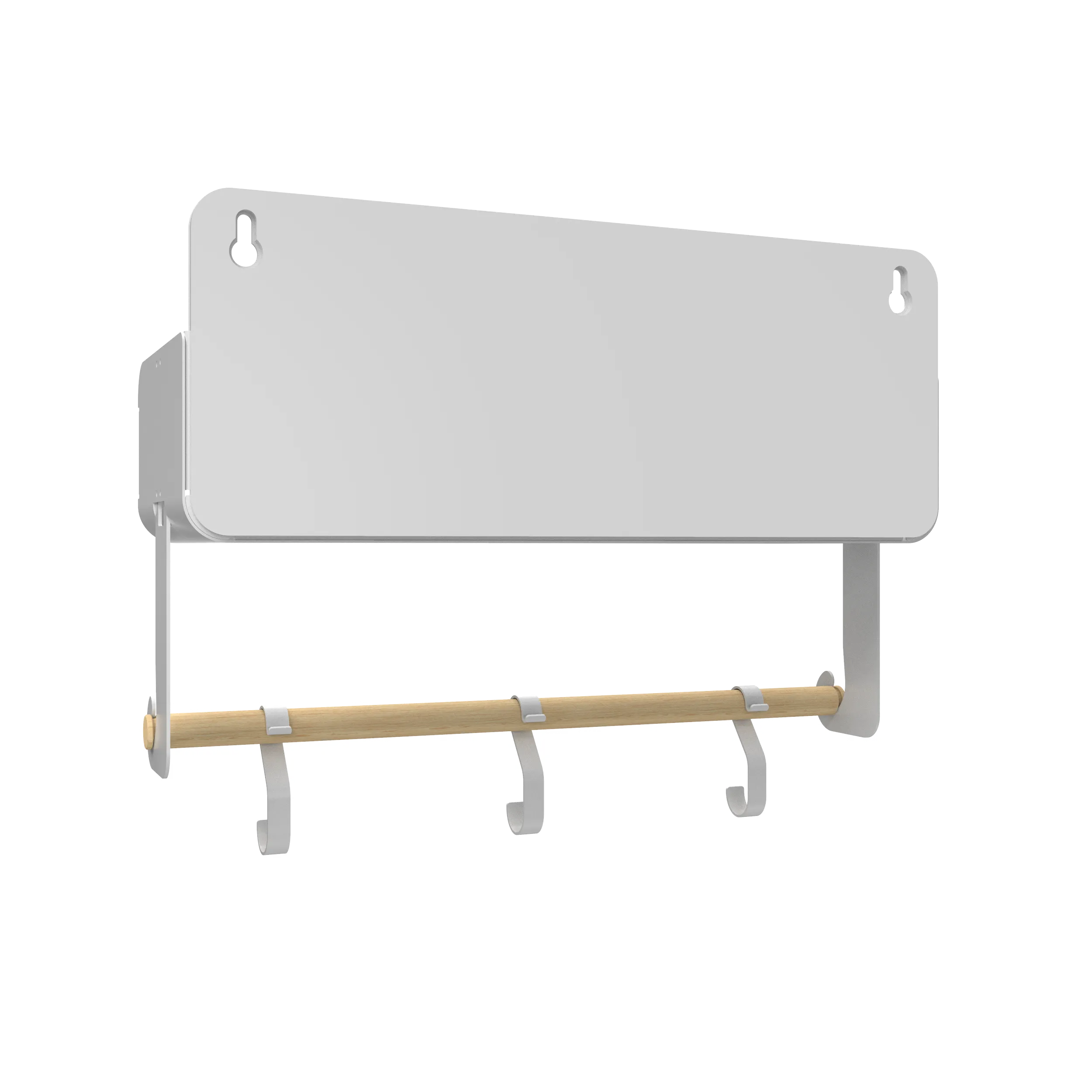 Hanging | Magnetic Rack System-Shelf With Brackets, White