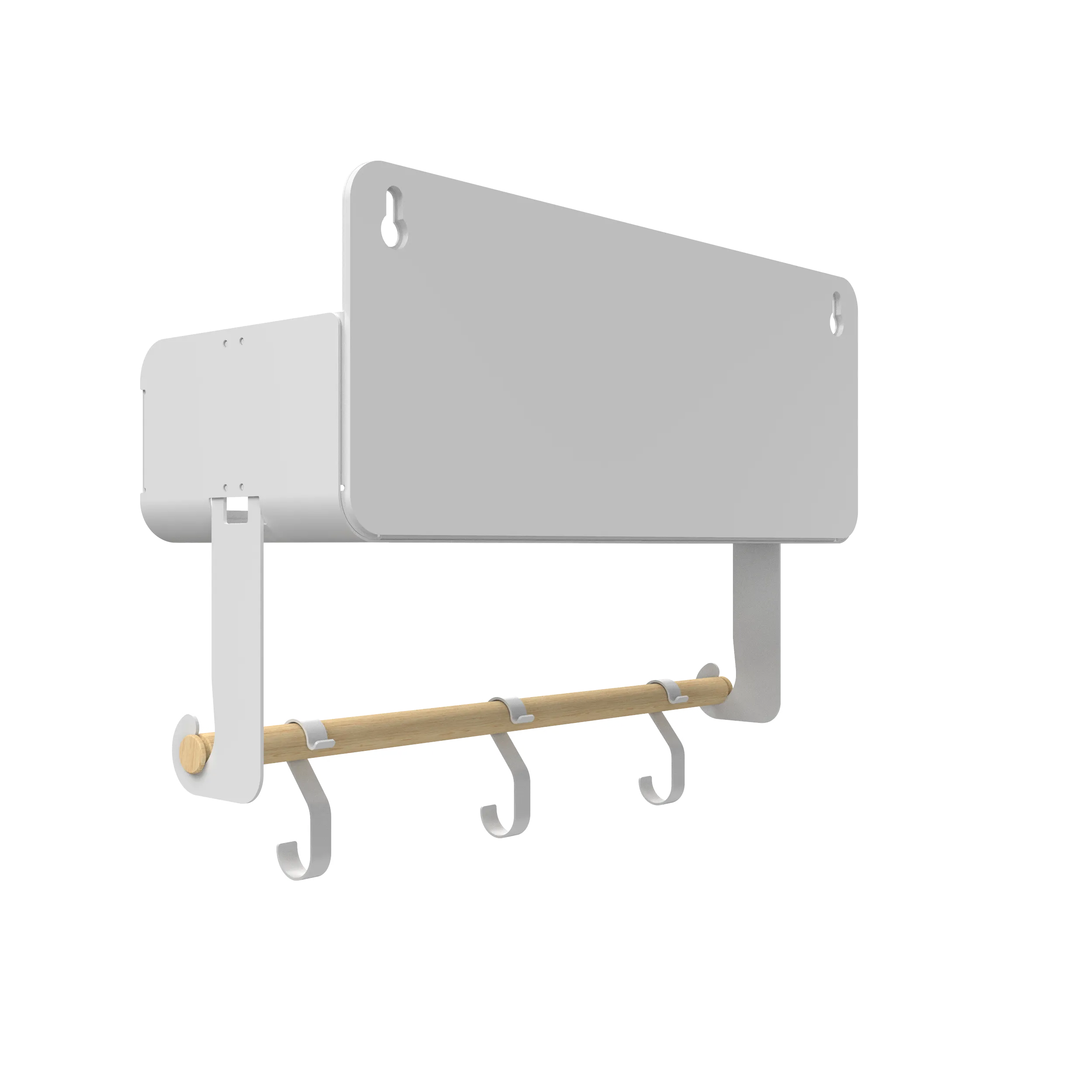 Hanging | Magnetic Rack System-Shelf With Brackets, White