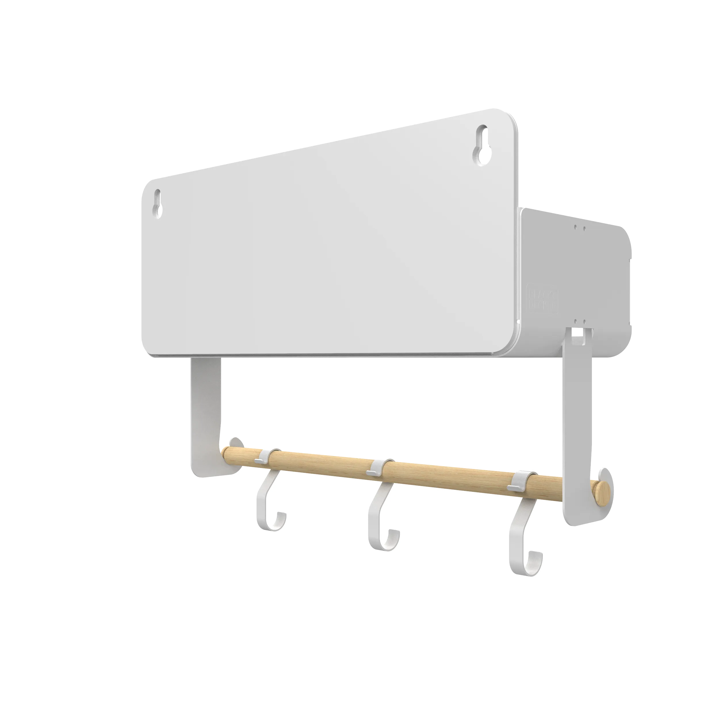 Hanging | Magnetic Rack System-Shelf With Brackets, White