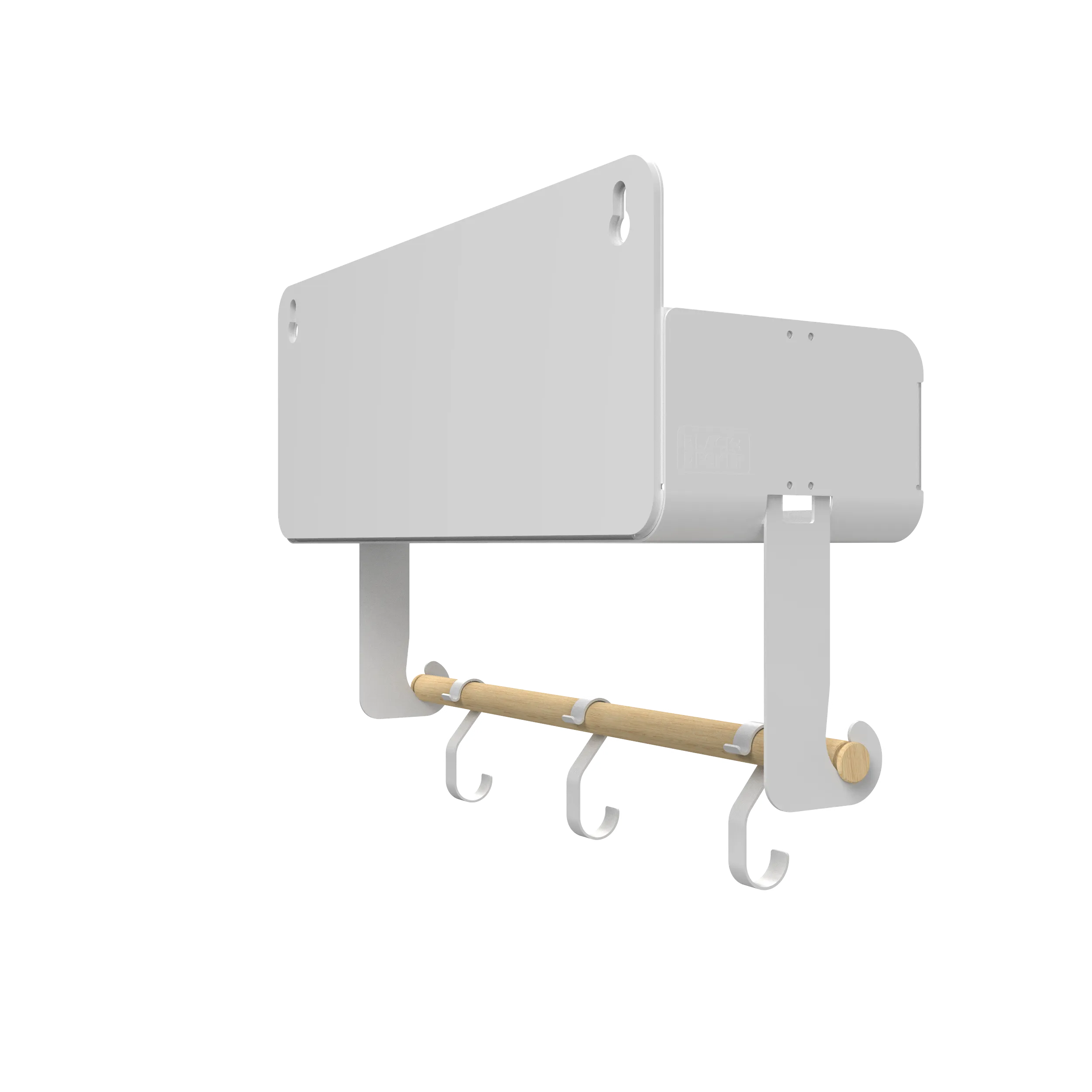 Hanging | Magnetic Rack System-Shelf With Brackets, White