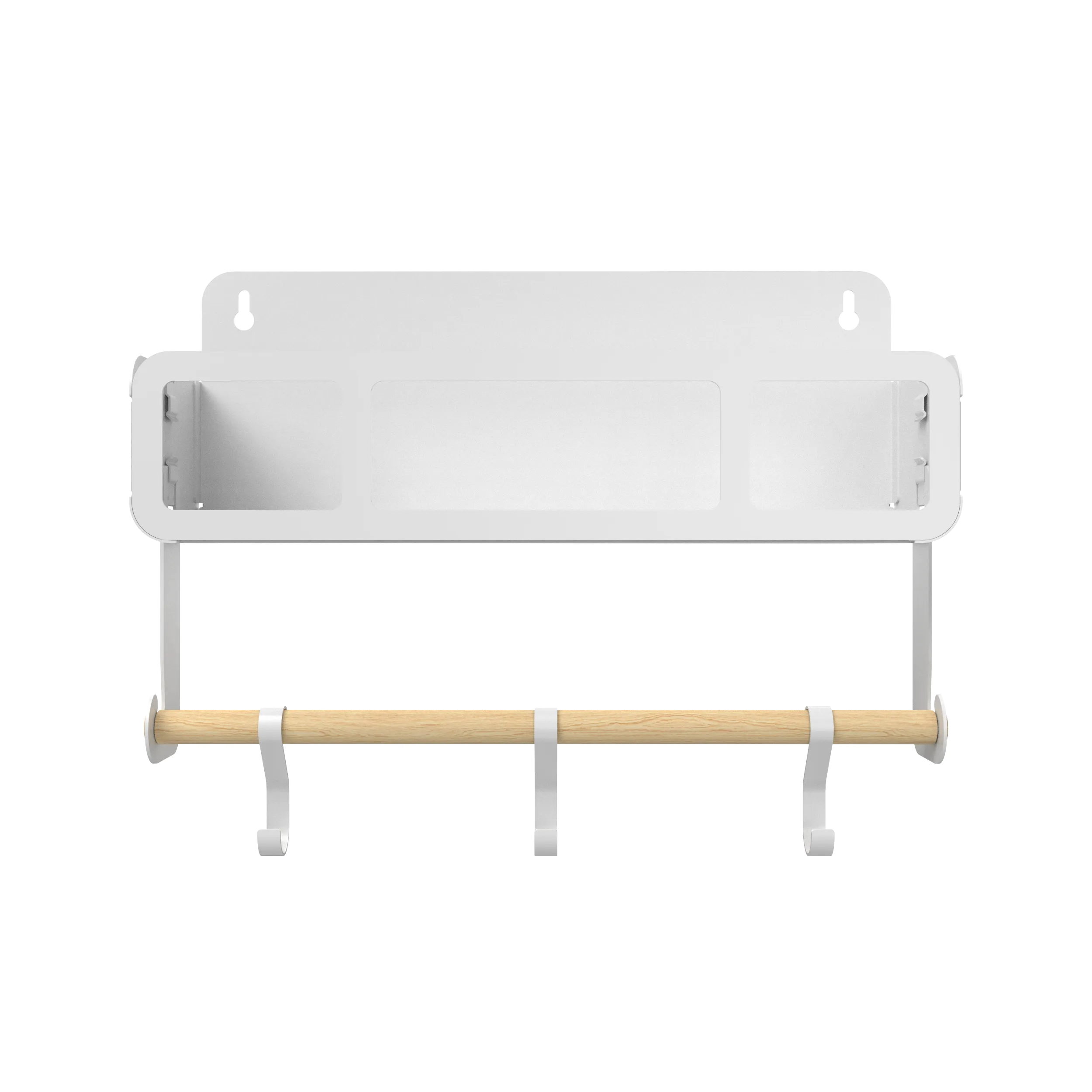 Hanging | Magnetic Rack System-Shelf With Brackets, White