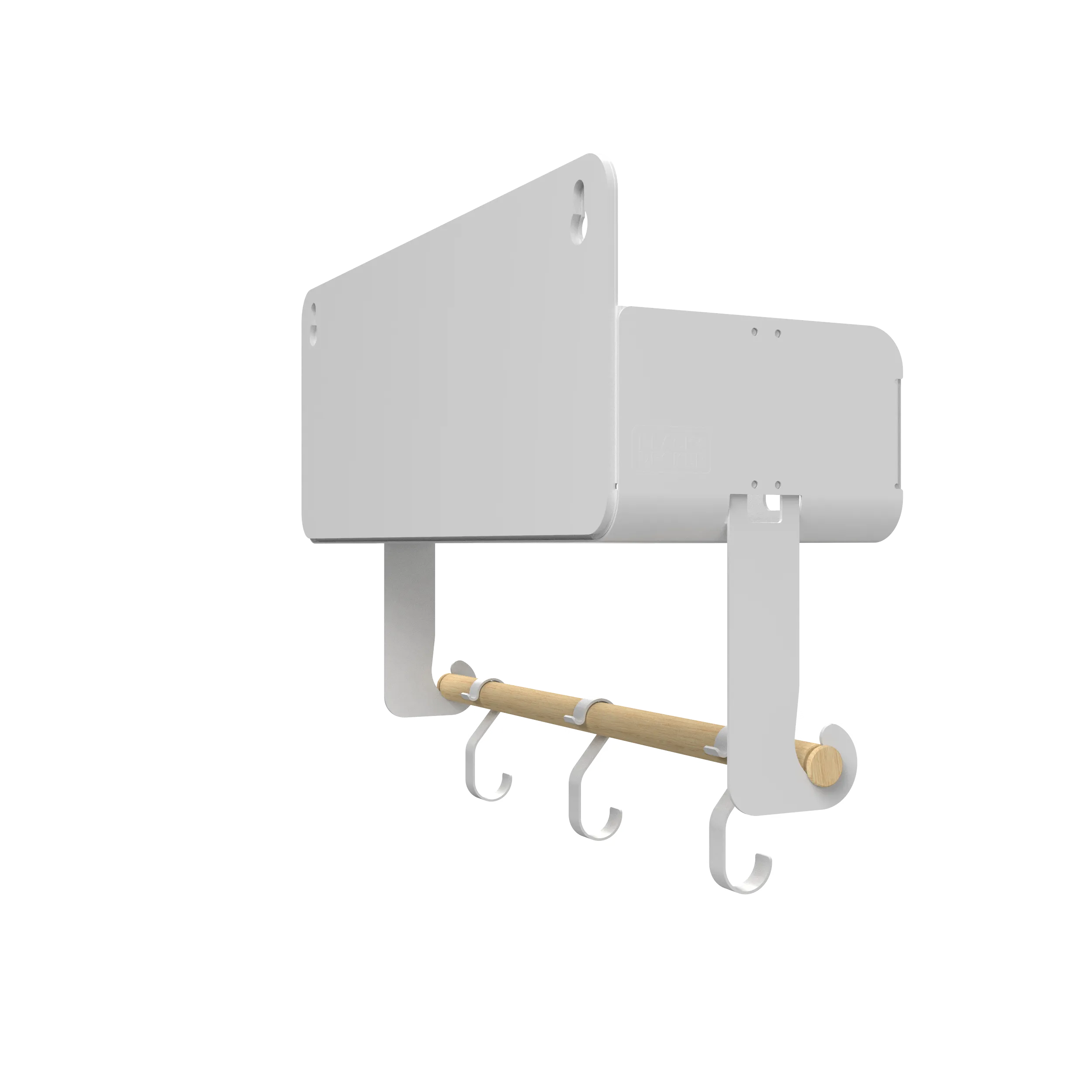 Hanging | Magnetic Rack System-Shelf With Brackets, White