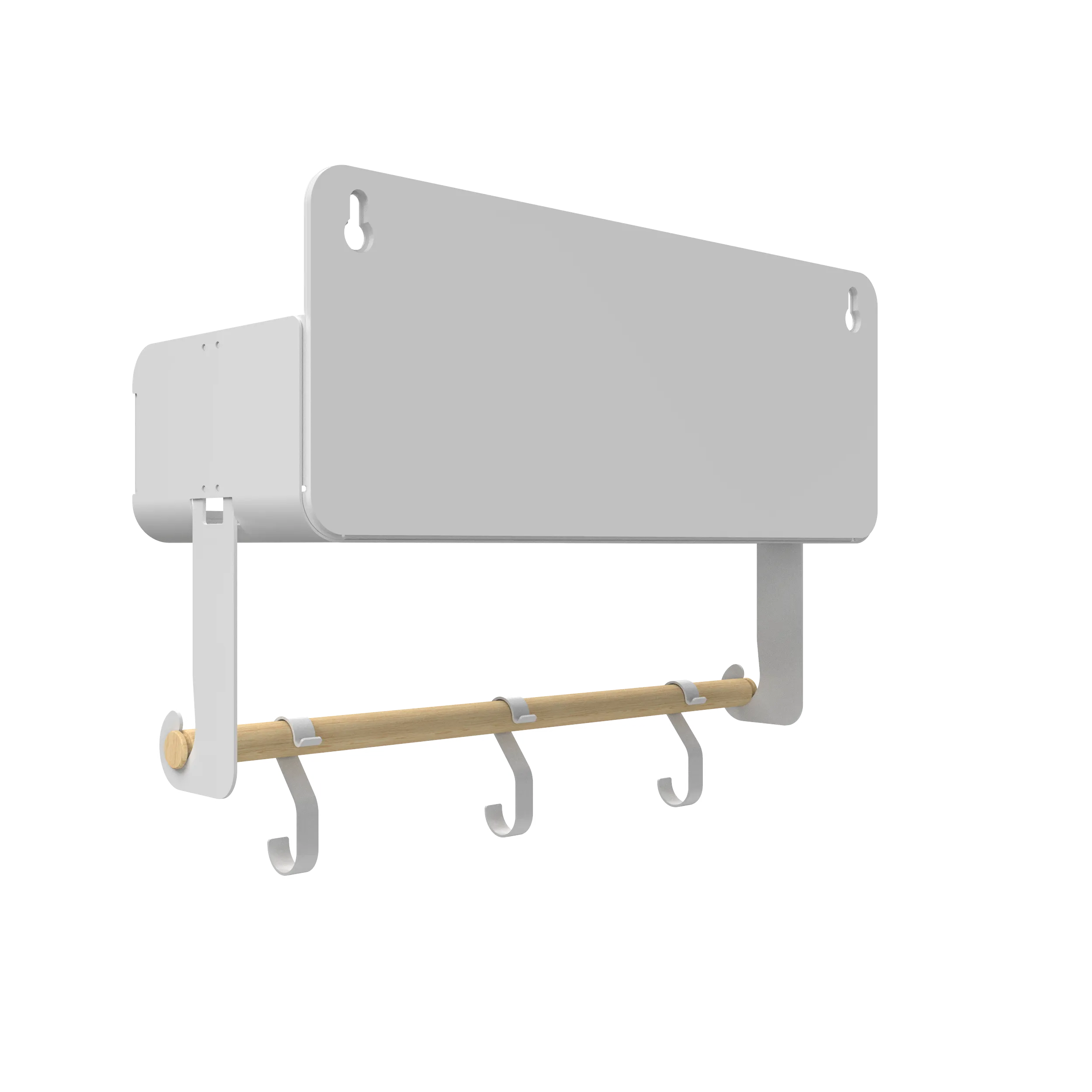 Hanging | Magnetic Rack System-Shelf With Brackets, White