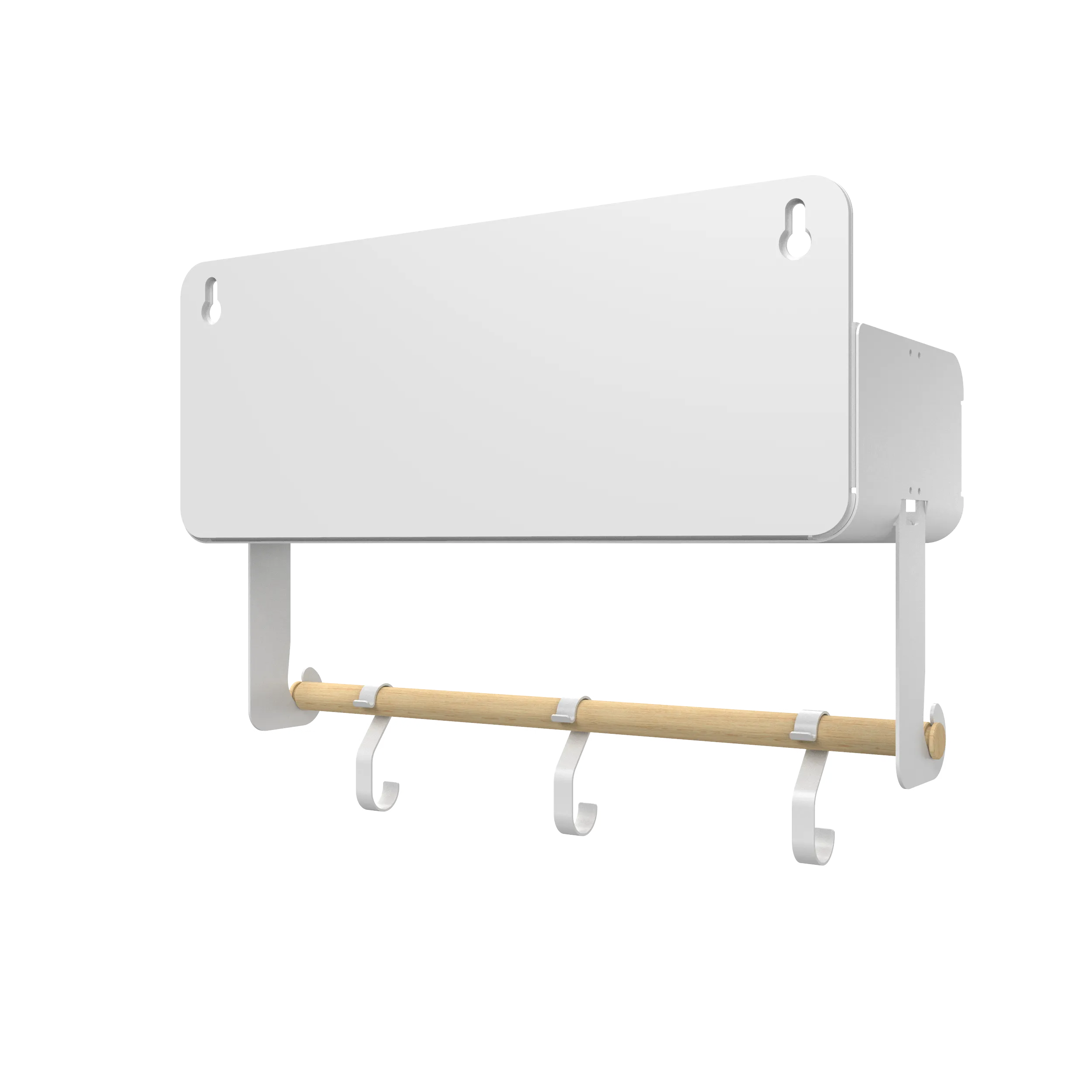 Hanging | Magnetic Rack System-Shelf With Brackets, White