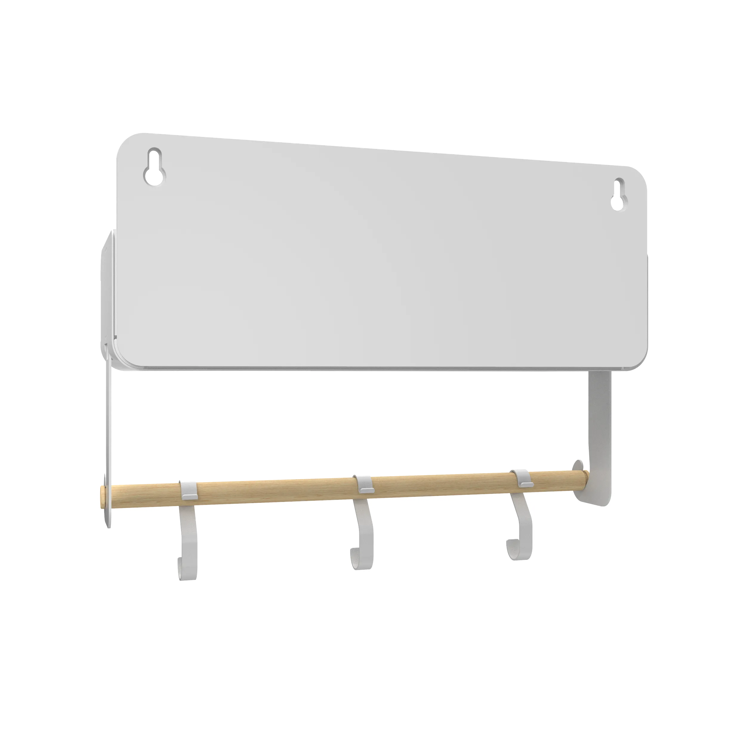 Hanging | Magnetic Rack System-Shelf With Brackets, White