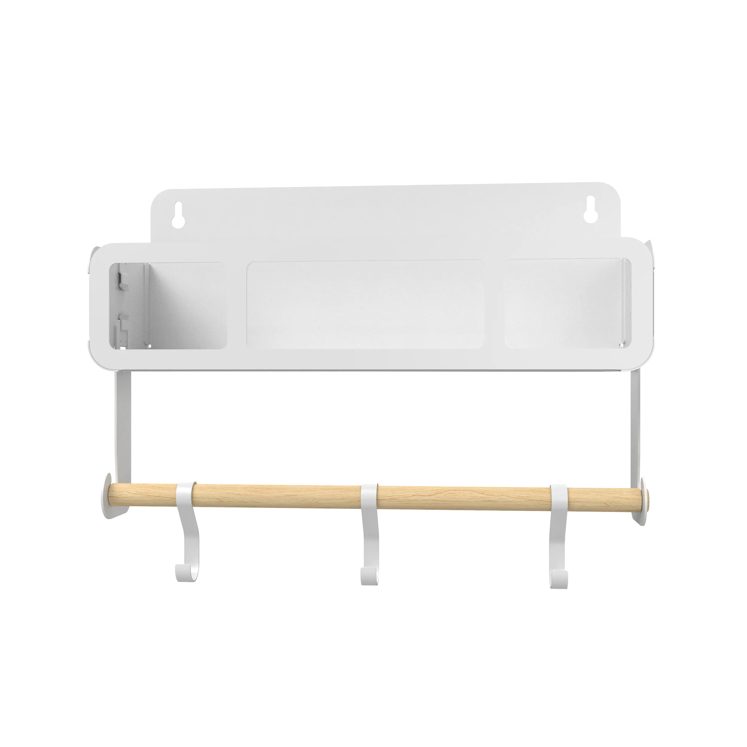 Hanging | Magnetic Rack System-Shelf With Brackets, White