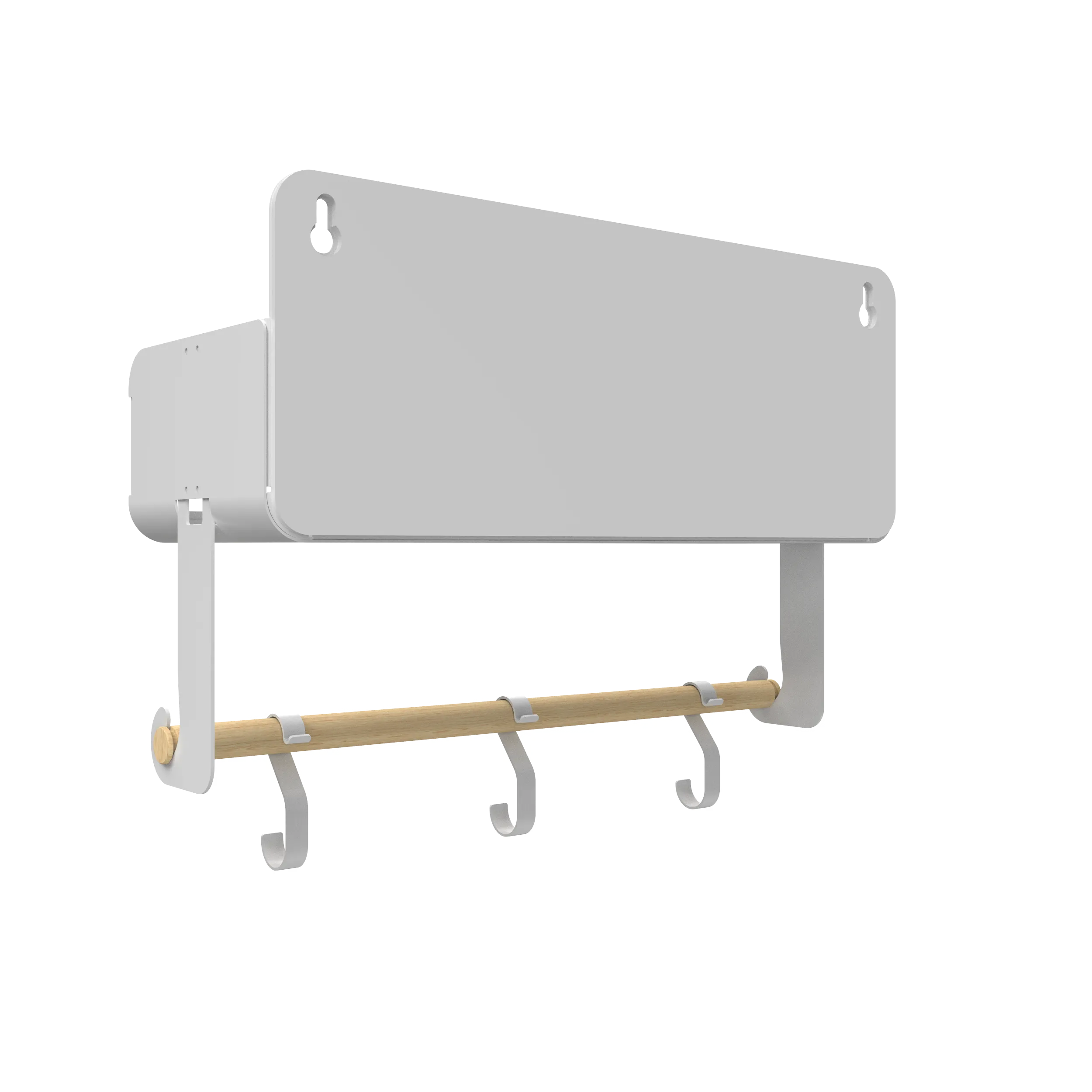 Hanging | Magnetic Rack System-Shelf With Brackets, White