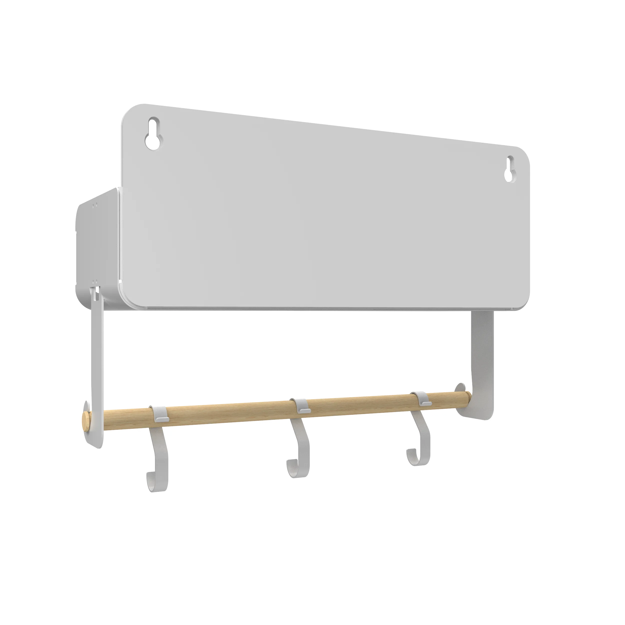 Hanging | Magnetic Rack System-Shelf With Brackets, White