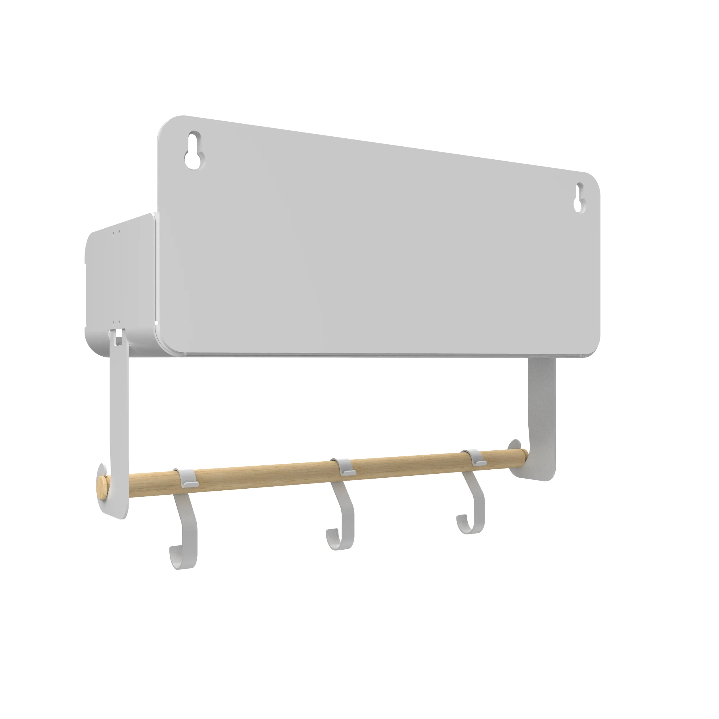 Hanging | Magnetic Rack System-Shelf With Brackets, White
