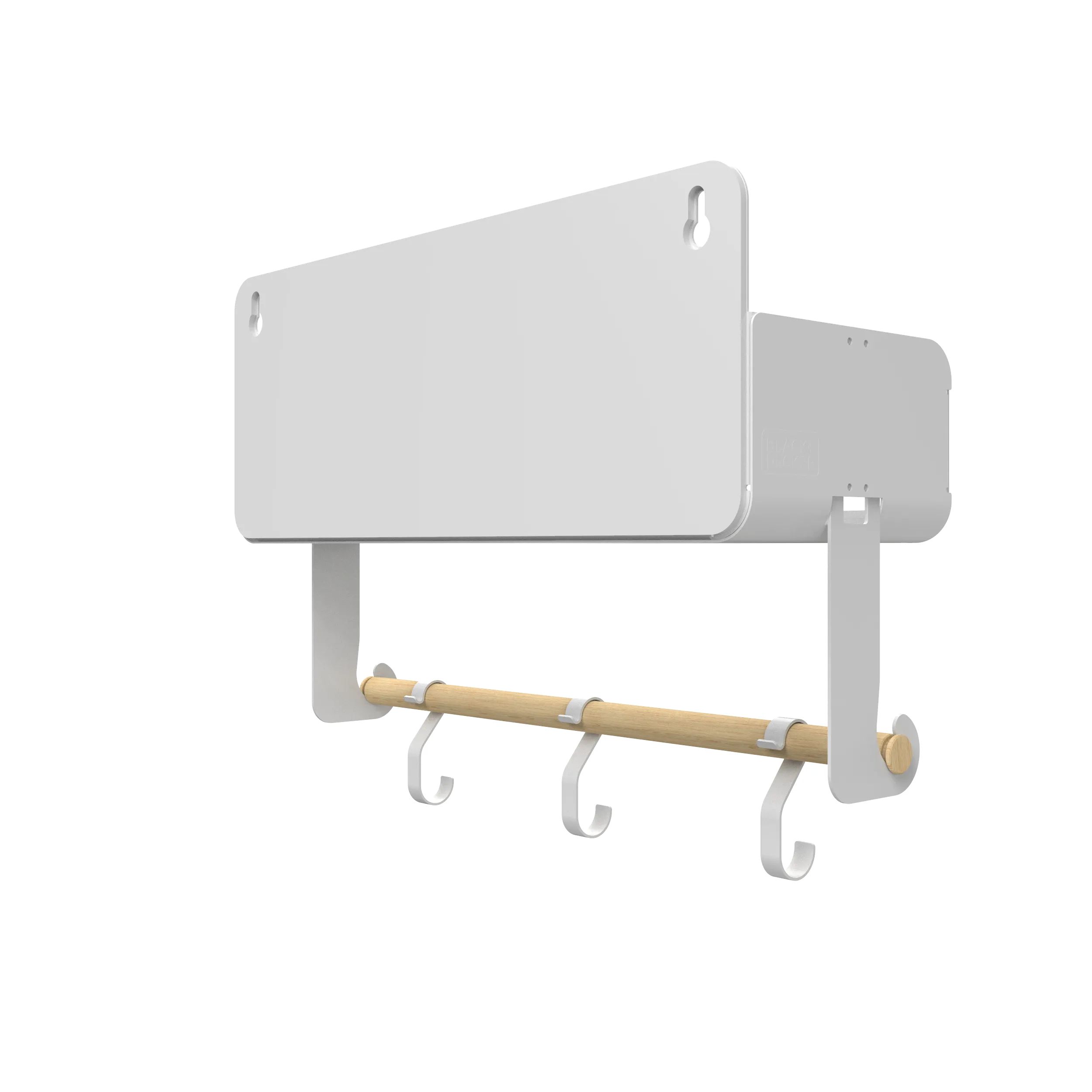 Hanging | Magnetic Rack System-Shelf With Brackets, White