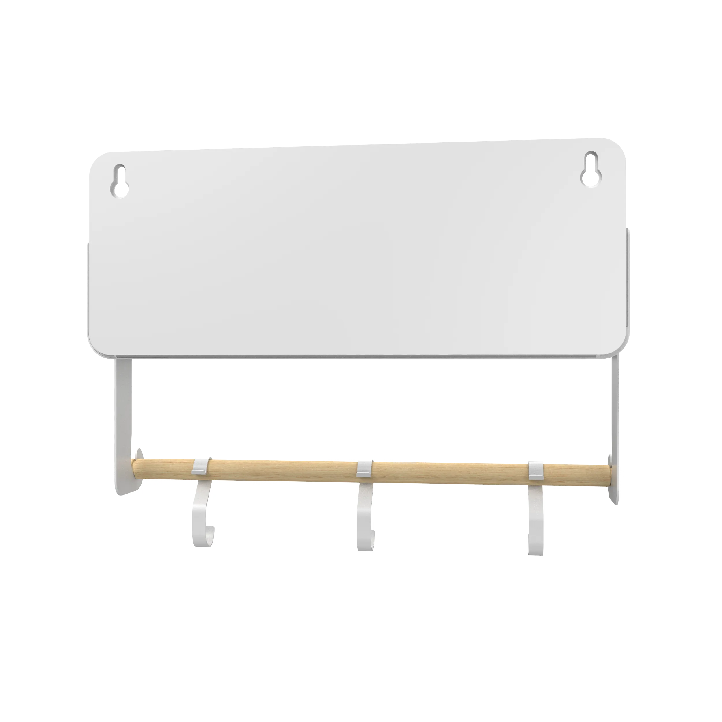 Hanging | Magnetic Rack System-Shelf With Brackets, White