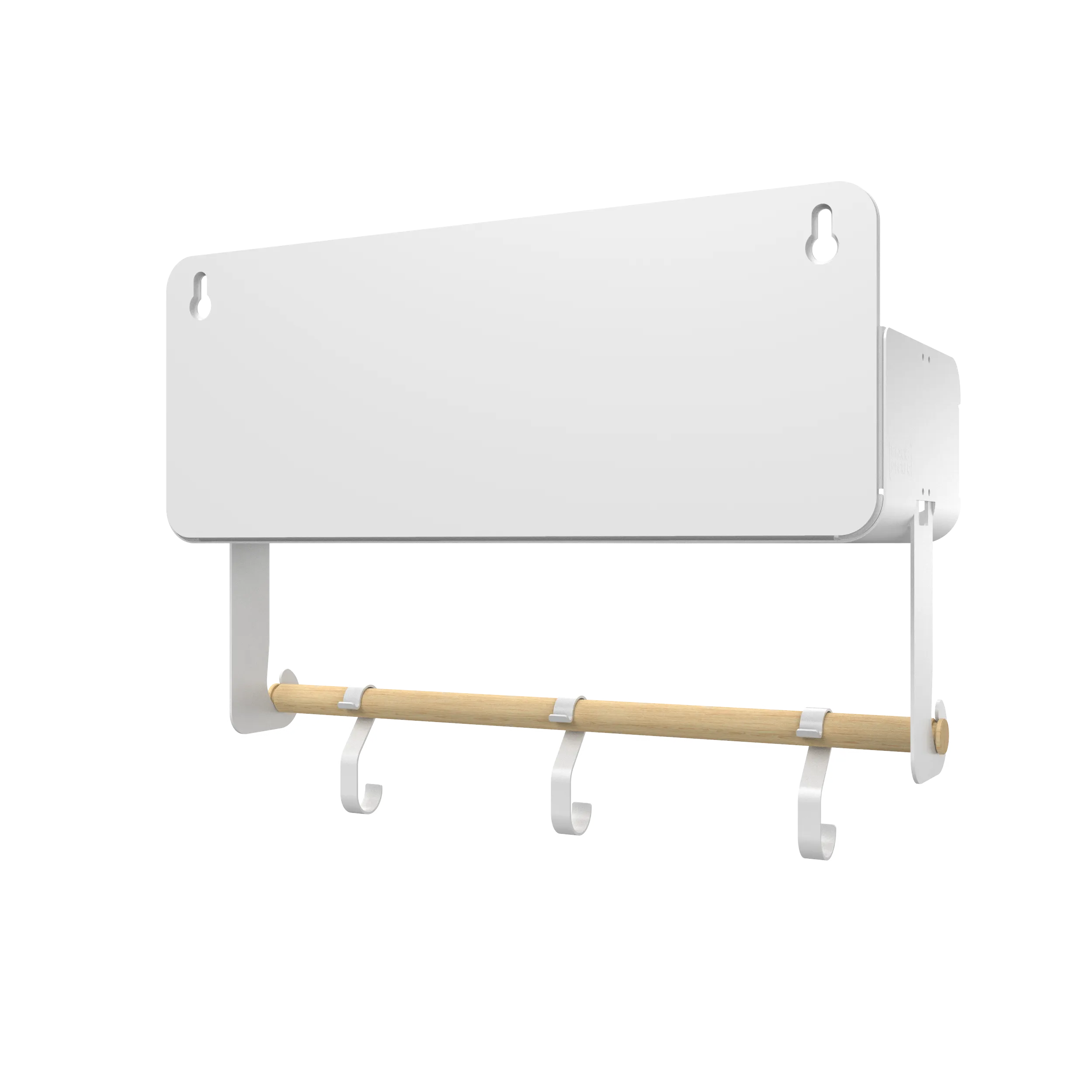 Hanging | Magnetic Rack System-Shelf With Brackets, White
