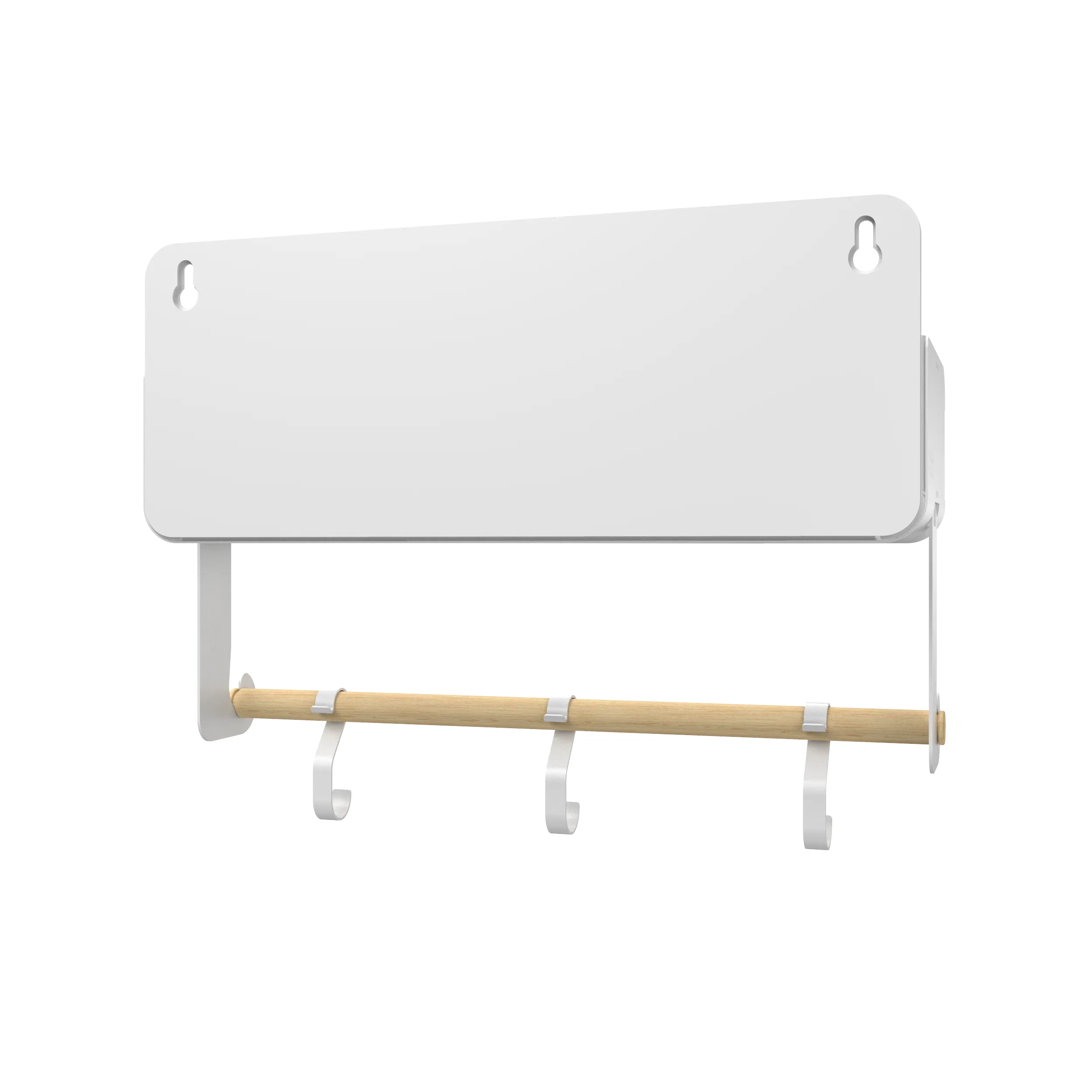 Hanging | Magnetic Rack System-Shelf With Brackets, White