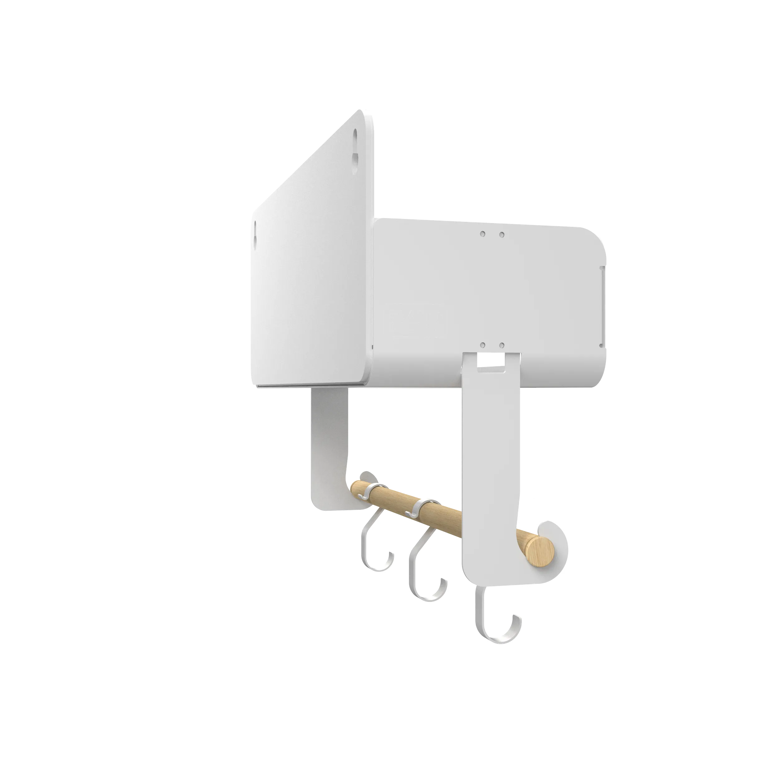 Hanging | Magnetic Rack System-Shelf With Brackets, White