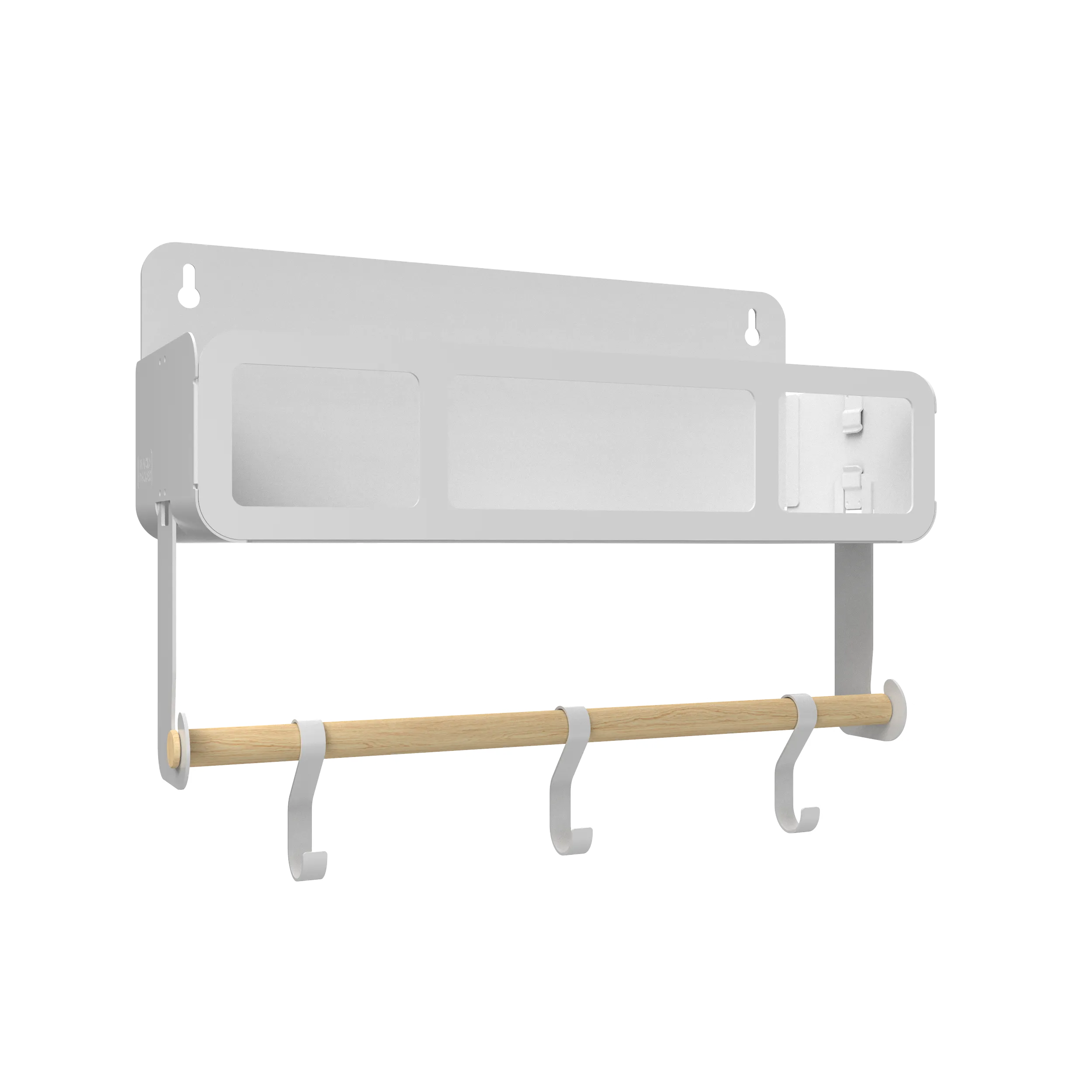Hanging | Magnetic Rack System-Shelf With Brackets, White