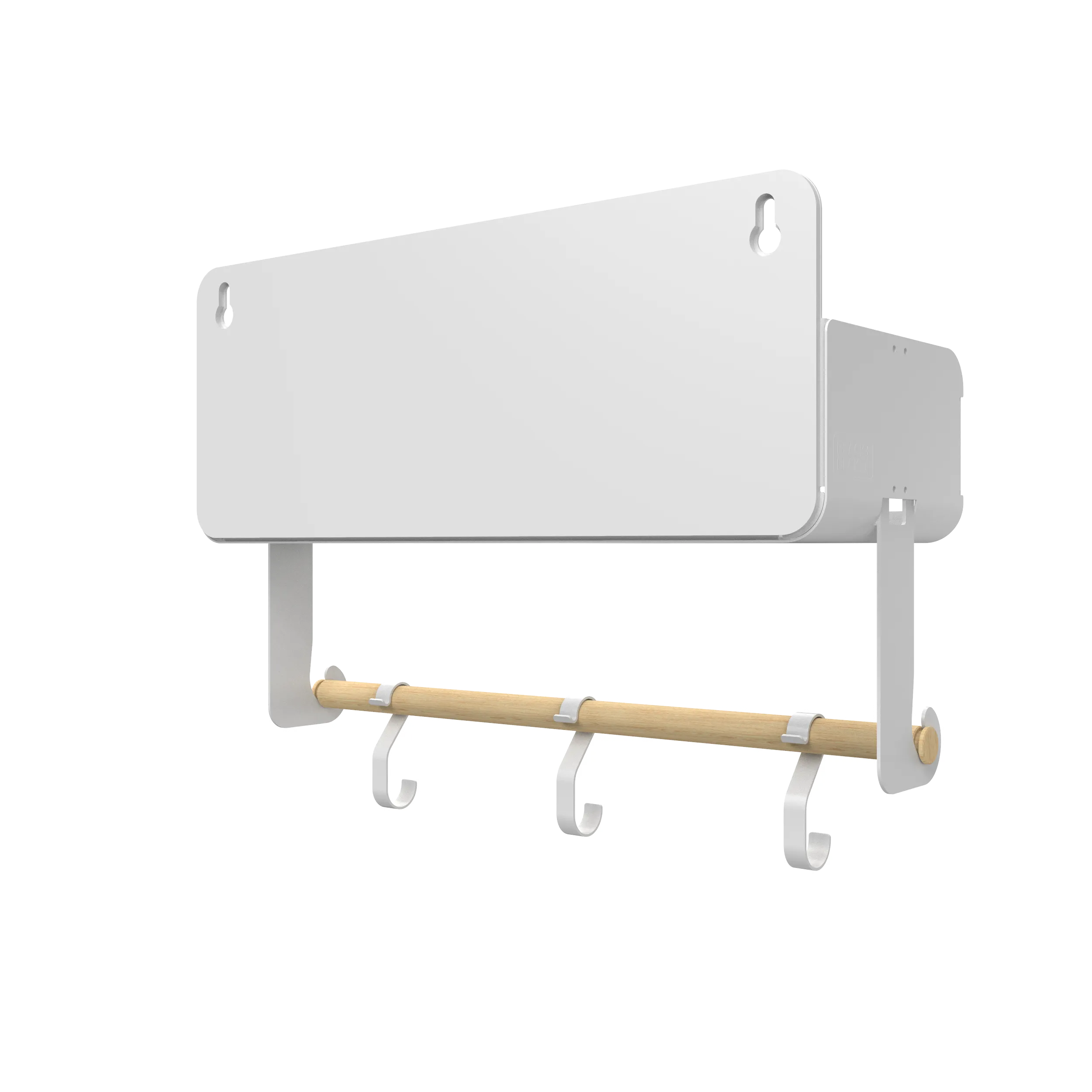 Hanging | Magnetic Rack System-Shelf With Brackets, White