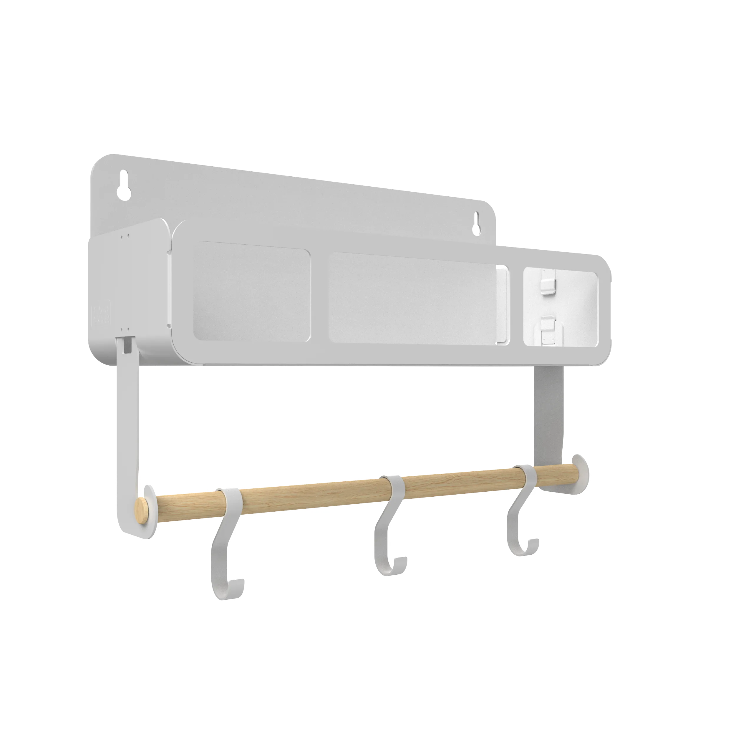 Hanging | Magnetic Rack System-Shelf With Brackets, White
