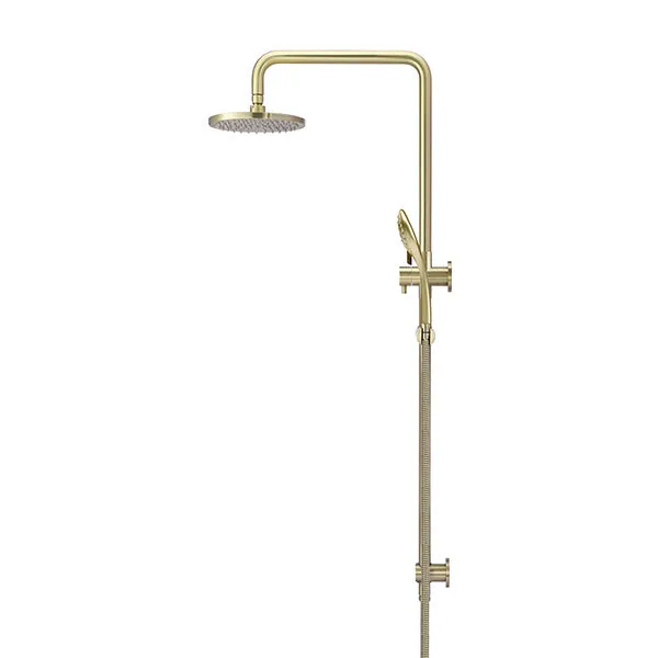 Meir Round Combination Shower Rail 200mm, 3 Function Hand Shower Tiger Bronze