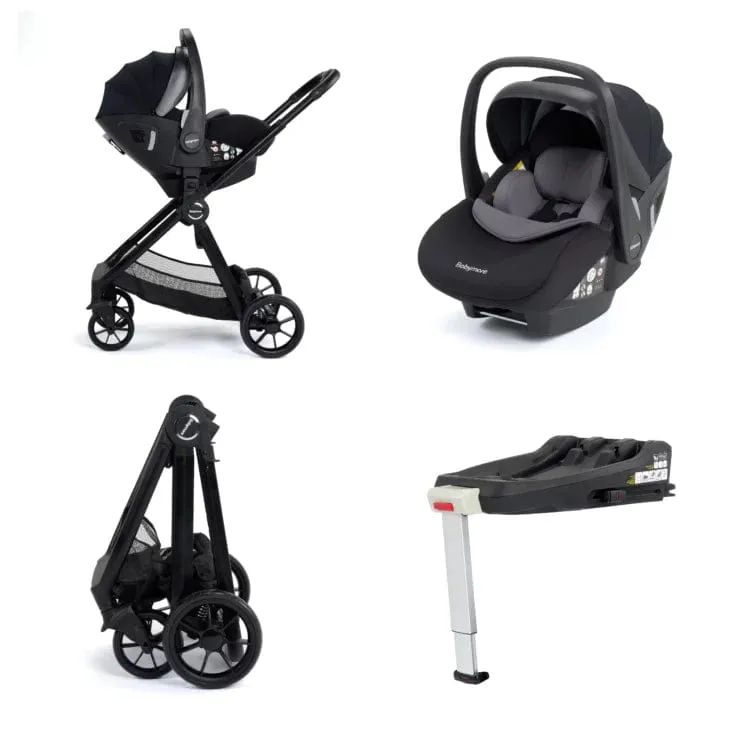 Mimi Travel System Pecan i-Size Car Seat with ISOFIX Base – Black