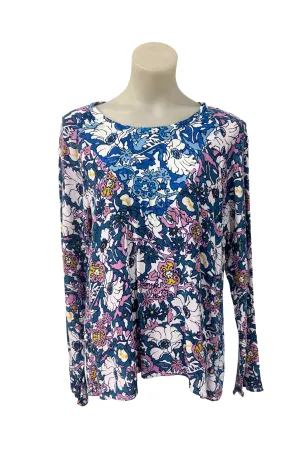 New Lands NZ made two tone floral blouse, 12