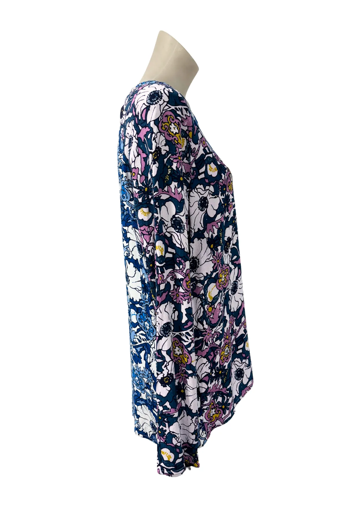 New Lands NZ made two tone floral blouse, 12