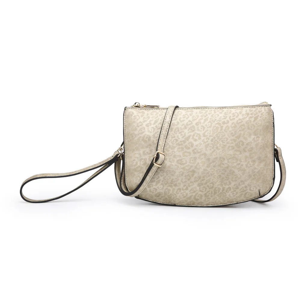 Shimmer Gold Leopard Dual Crossbody/Wristlet