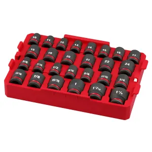 SHOCKWAVE™ Impact Duty™ Socket 1/2” Dr 27PC SAE/MM Tray Set