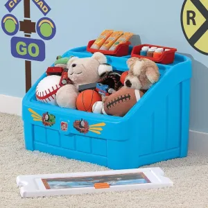 Step2  Tank Engine 2-In-1 Toy Box & Art Lid