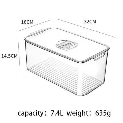 Transparent Refrigerator Food Storage Containers with Drainer
