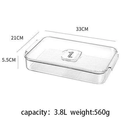 Transparent Refrigerator Food Storage Containers with Drainer